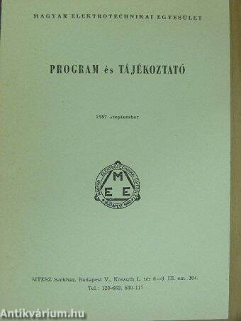 Program és tájékoztató 1987. szeptember