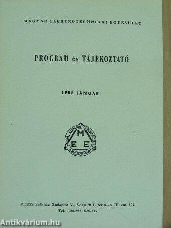 Program és tájékoztató 1988. január