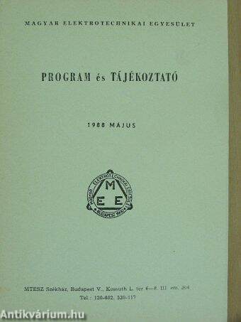 Program és tájékoztató 1988. május