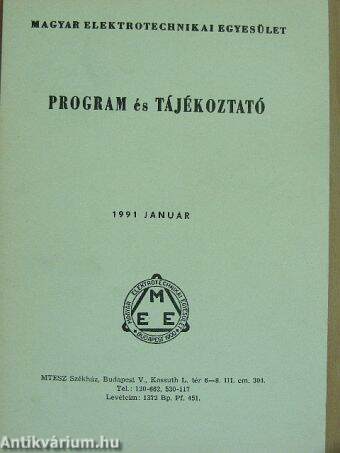 Program és tájékoztató 1991. január