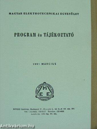 Program és tájékoztató 1991. március