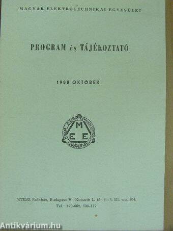 Program és tájékoztató 1988. október