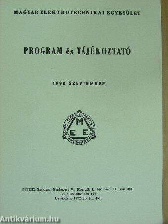 Program és tájékoztató 1990. szeptember