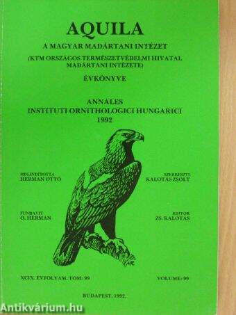 Aquila - A Magyar Madártani Intézet évkönyve 1992