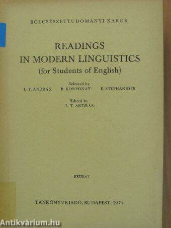 Readings in modern linguistics (for Students of English)