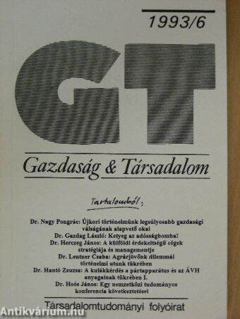 Gazdaság & Társadalom 1993/6.