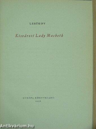 Kisvárosi Lady Macbeth