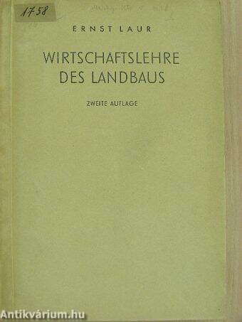 Einführung in die Wirtschaftslehre des Landbaus