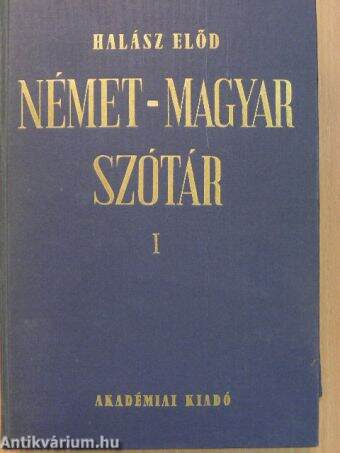 Német-magyar szótár I. (töredék)