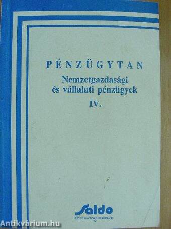 Pénzügytan IV.