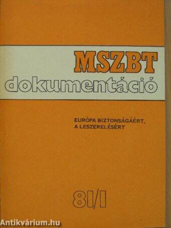 MSZBT dokumentáció 1981/1.