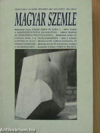 Magyar Szemle 2001. augusztus