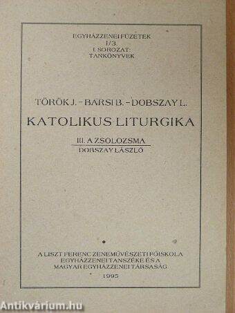 Katolikus liturgika III.