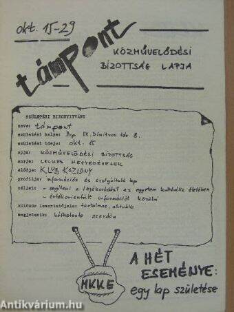 Támpont 1986. október 15-29.