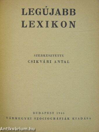 Legujabb lexikon