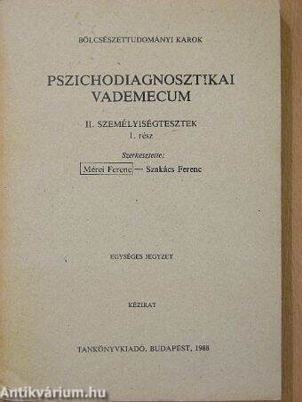 Pszichodiagnosztikai vademecum II/1.