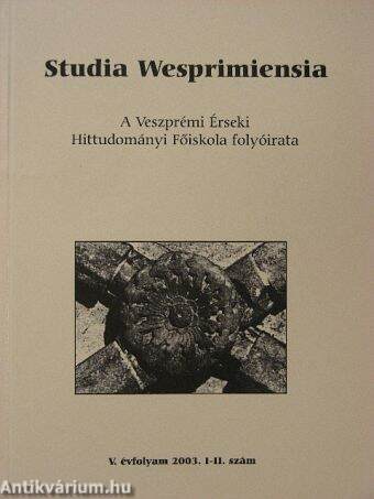 Studia Wesprimiensia 2003.