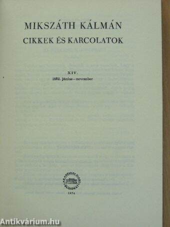 Cikkek és karcolatok XIV.