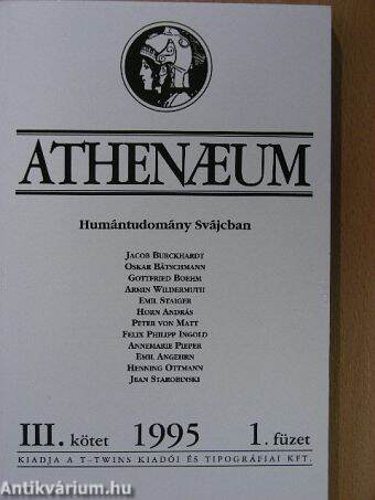 Athenaeum 1995. III. kötet 1. füzet