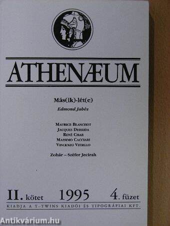Athenaeum 1995. II. kötet 4. füzet