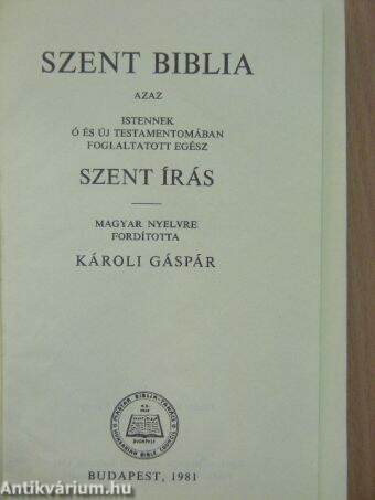 Szent Biblia