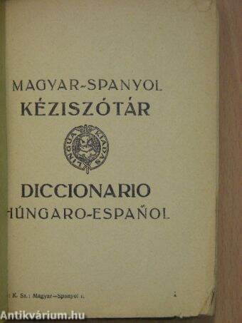 Magyar-spanyol kéziszótár