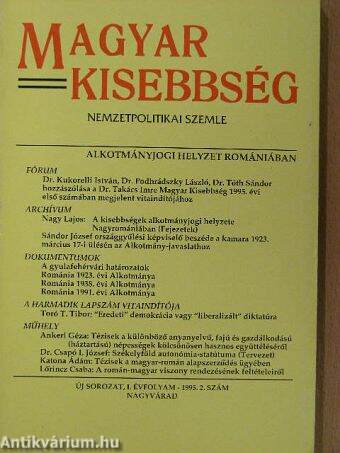 Magyar Kisebbség 1995/2.