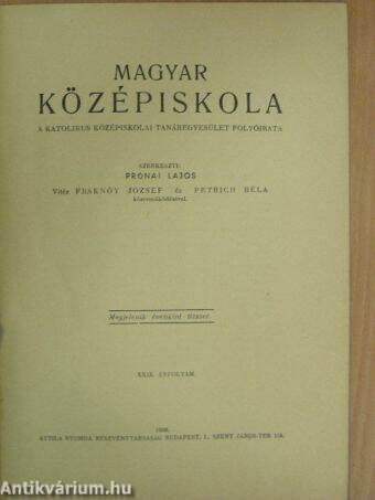 Magyar Középiskola 1936. december