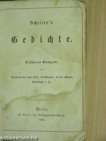 Schiller's Gedichte (gótbetűs)