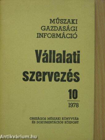 Vállalati szervezés 1978/10.