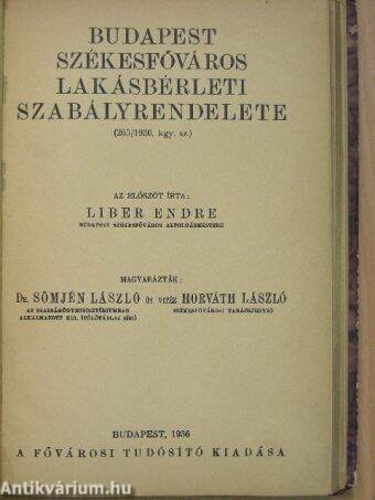 Budapest Székesfőváros Lakásbérleti Szabályrendelete