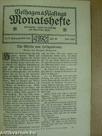 Velhagen & Klasings Monatschefte 1909/1910 III. (gótbetűs)