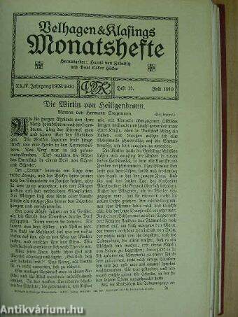 Velhagen & Klasings Monatschefte 1909/1910 III. (gótbetűs)