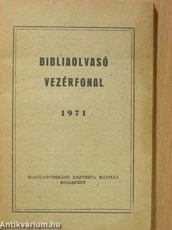 Bibliaolvasó vezérfonal 1971