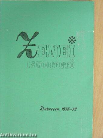 Zenei ismertető 1978-79