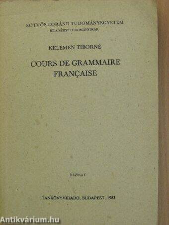 Cours de Grammaire Francaise