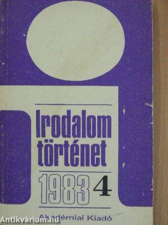 Irodalomtörténet 1983/4.