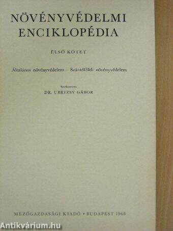 Növényvédelmi enciklopédia I. (töredék)