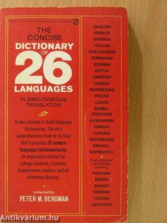 The Concise Dictionary of 26 Languages in Simultaneous Translations
