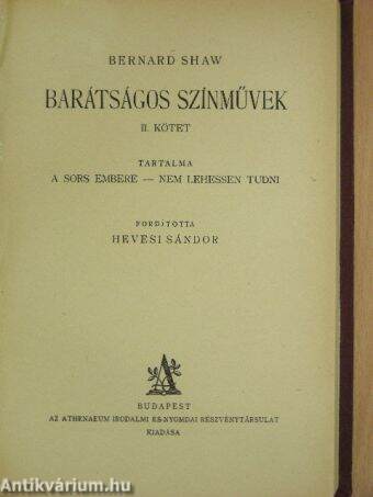 A szénásszekér/Androkles és az oroszlán/Barátságos színművek II.