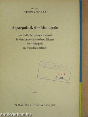 Agrarpolitik der Monopole