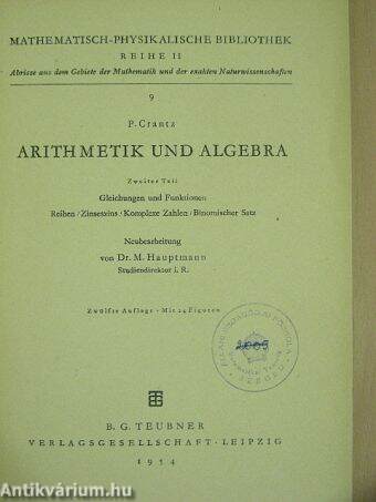 Arithmetik und Algebra II.