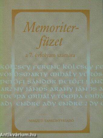 Memoriterfüzet a 7. évfolyam számára