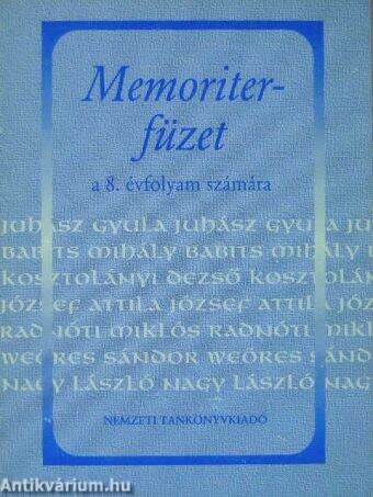 Memoriterfüzet a 8. évfolyam számára