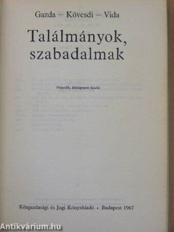 Találmányok, szabadalmak