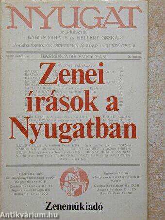 Zenei írások a Nyugatban