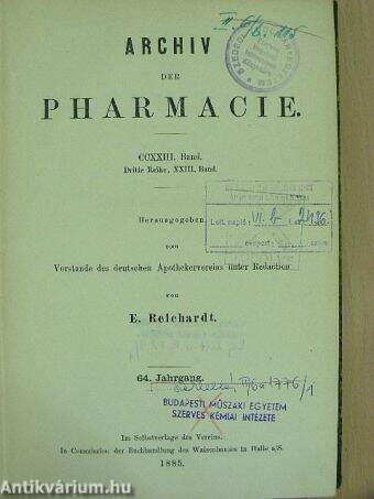 Archiv der Pharmacie 1885