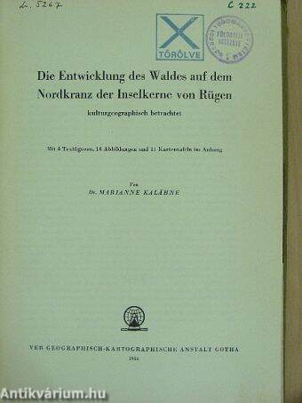 Die Entwicklung des Waldes auf dem Nordkranz der Inselkerne von Rügen