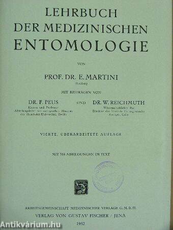 Lehrbuch der medizinischen Entomologie