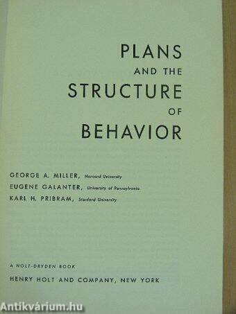 Plans and the Structure of Behavior